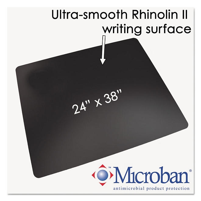 Artistic - Rhinolin II Desk Pad with Microban, 36 x 24 - Black - Image 6