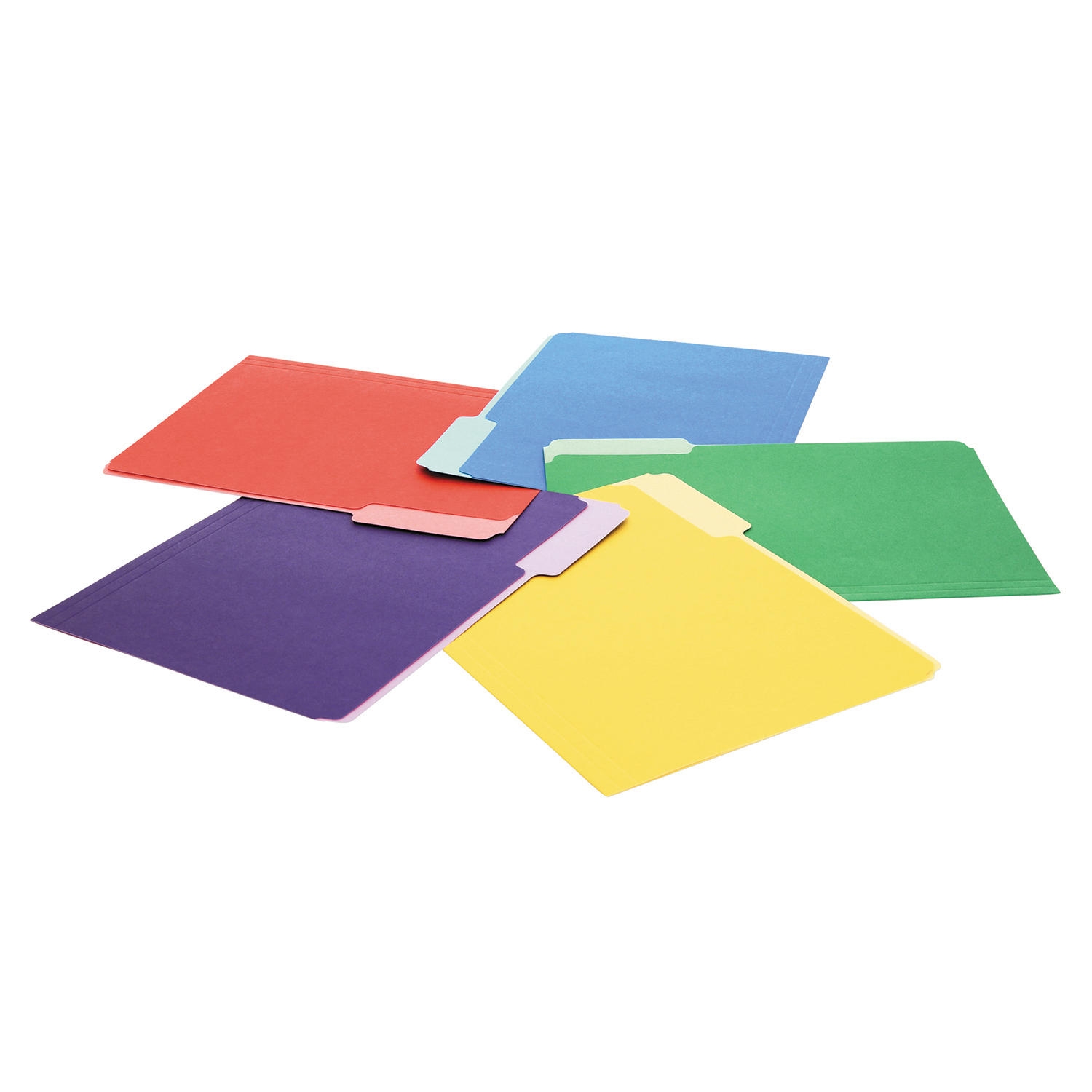 Universal File Folders, 1/3 Cut One-Ply Top Tab, Letter, 100/Box, Various Colors - Image 5