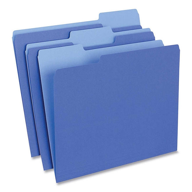 Universal File Folders, 1/3 Cut One-Ply Top Tab, Letter, 100/Box, Various Colors - Image 7