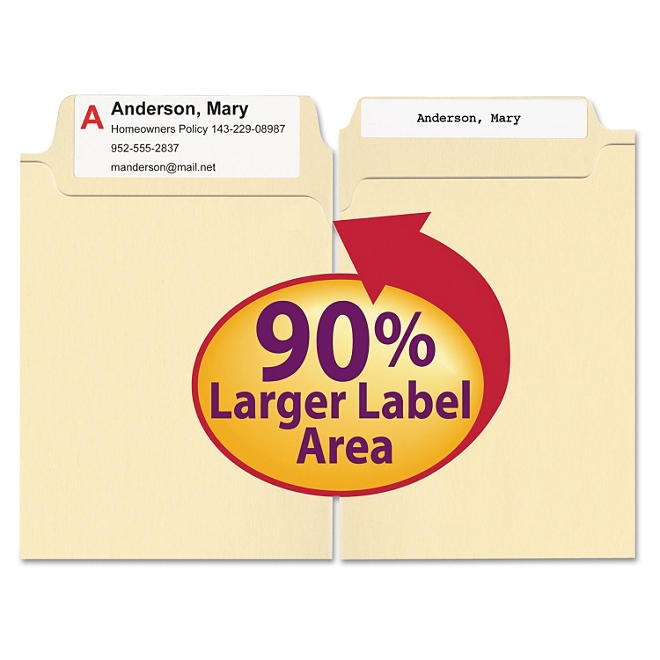Smead 1/3 Cut Assorted Positions SuperTab Heavyweight File Folders, Manila Letter, 50ct. - Image 4