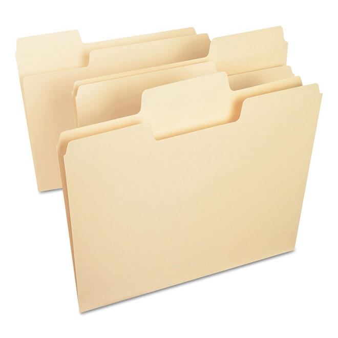 Smead 1/3 Cut Assorted Positions SuperTab Heavyweight File Folders, Manila Letter, 50ct. - Image 7