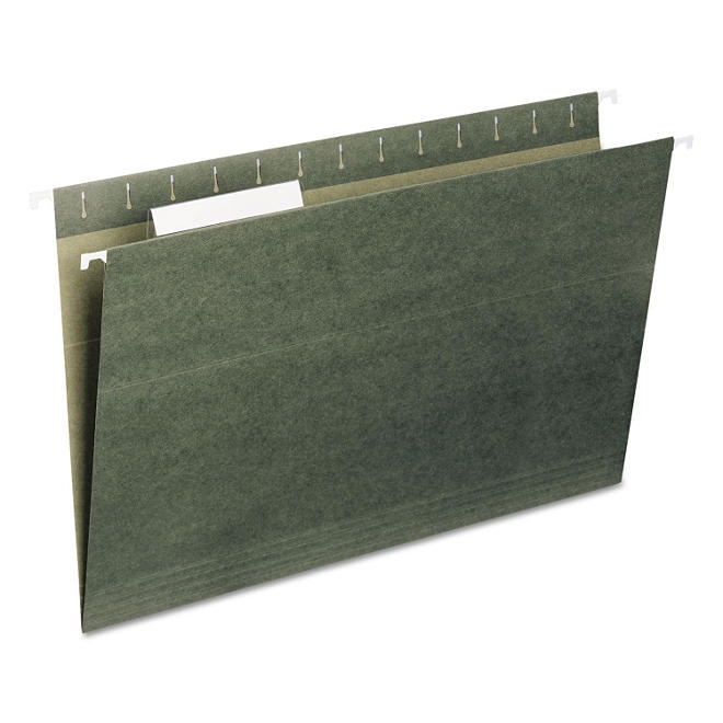 Smead 1/3 Cut Adjustable Positions Hanging File Folders, Green Legal, 25ct. - Image 3