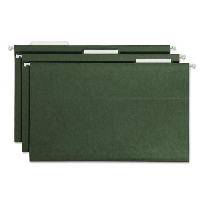 Smead 1/3 Cut Adjustable Positions Hanging File Folders, Green Legal, 25ct. - Image 5