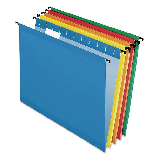 Pendaflex 1/5 Tab SureHook Hanging File Folders, Assorted Colors (Letter, 20 ct.) - Image 2
