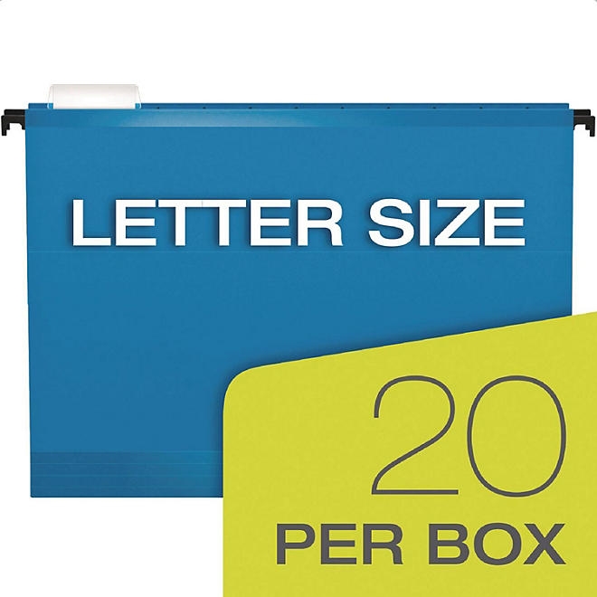 Pendaflex 1/5 Tab SureHook Hanging File Folders, Assorted Colors (Letter, 20 ct.) - Image 8