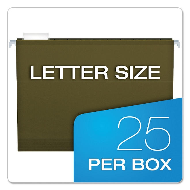 Pendaflex 2&rdquo Reinforced Extra Capacity Hanging Folders, Standard Green Letter, 25 ct. - Image 6