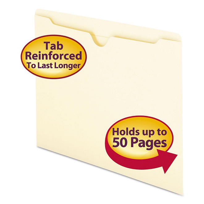 Smead Double-Ply File Jackets, Manila Letter, 100ct. - Image 2