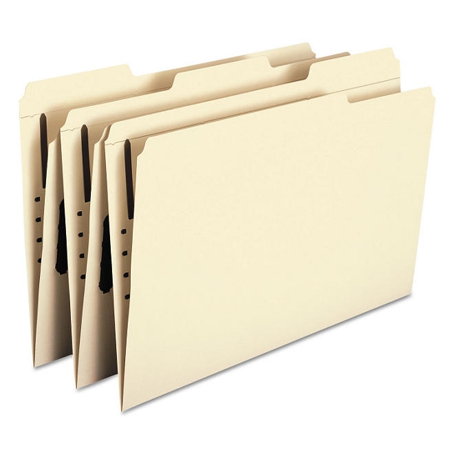 Smead 1/3 Cut Assorted Positions File Folders, One Fastener, Legal, Manila, 50ct. - Image 6
