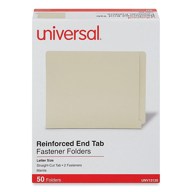 Universal End Tab Folders, Two Fasteners, Manila, 50/Box, Various Types - Image 5