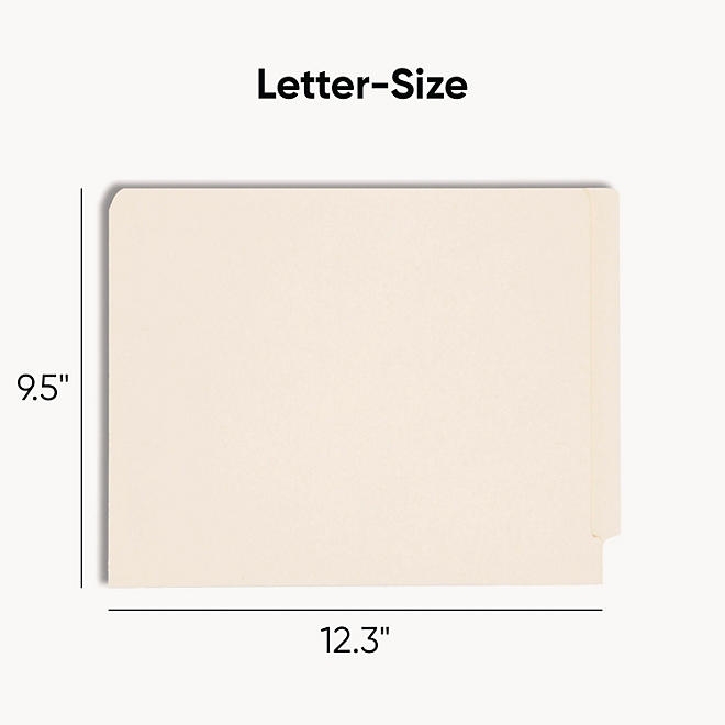 Smead Reinforced Straight End Tab Two Fastener Heavyweight File Folder, Manila Letter, 50ct. - Image 3