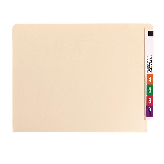 Smead Reinforced Straight End Tab Two Fastener Heavyweight File Folder, Manila Letter, 50ct. - Image 8
