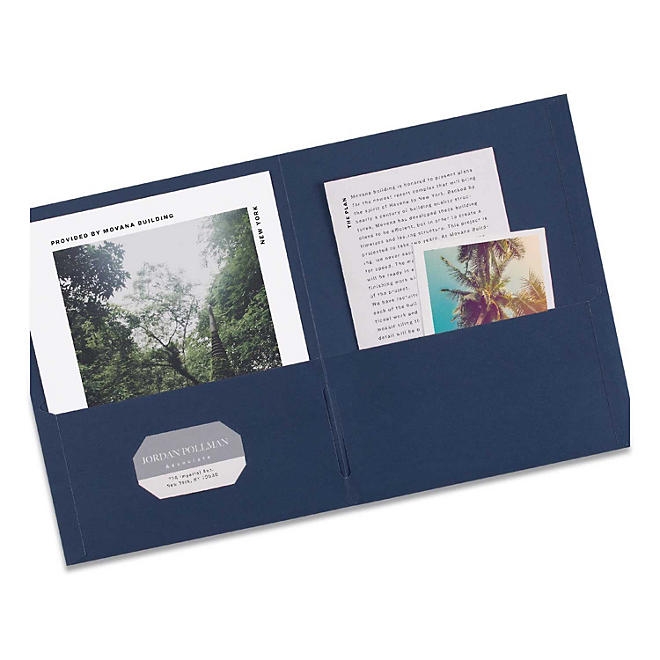 Avery Two-Pocket Folder, 40-Sheet Capacity, Dark Blue, 25/Box - Image 7
