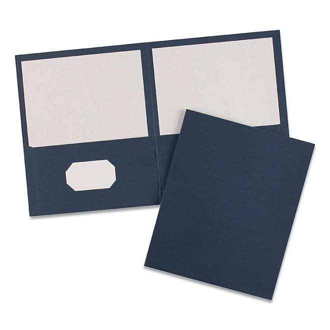 Avery Two-Pocket Folder, 40-Sheet Capacity, Dark Blue, 25/Box - Image 8