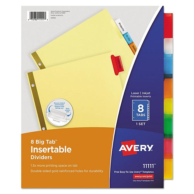 Avery Insertable Big Tab Dividers, 8-Tab, Letter - Image 9