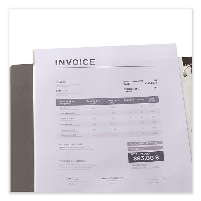 Universal® Standard Sheet Protector, Economy, 8-1/2" x 11, Clear, 200/Box - Image 6