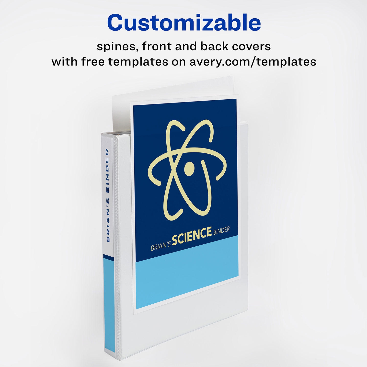 Avery Economy View Binder with Round Rings , 3 Rings, 11 x 8.5, White, Select Size - Image 3