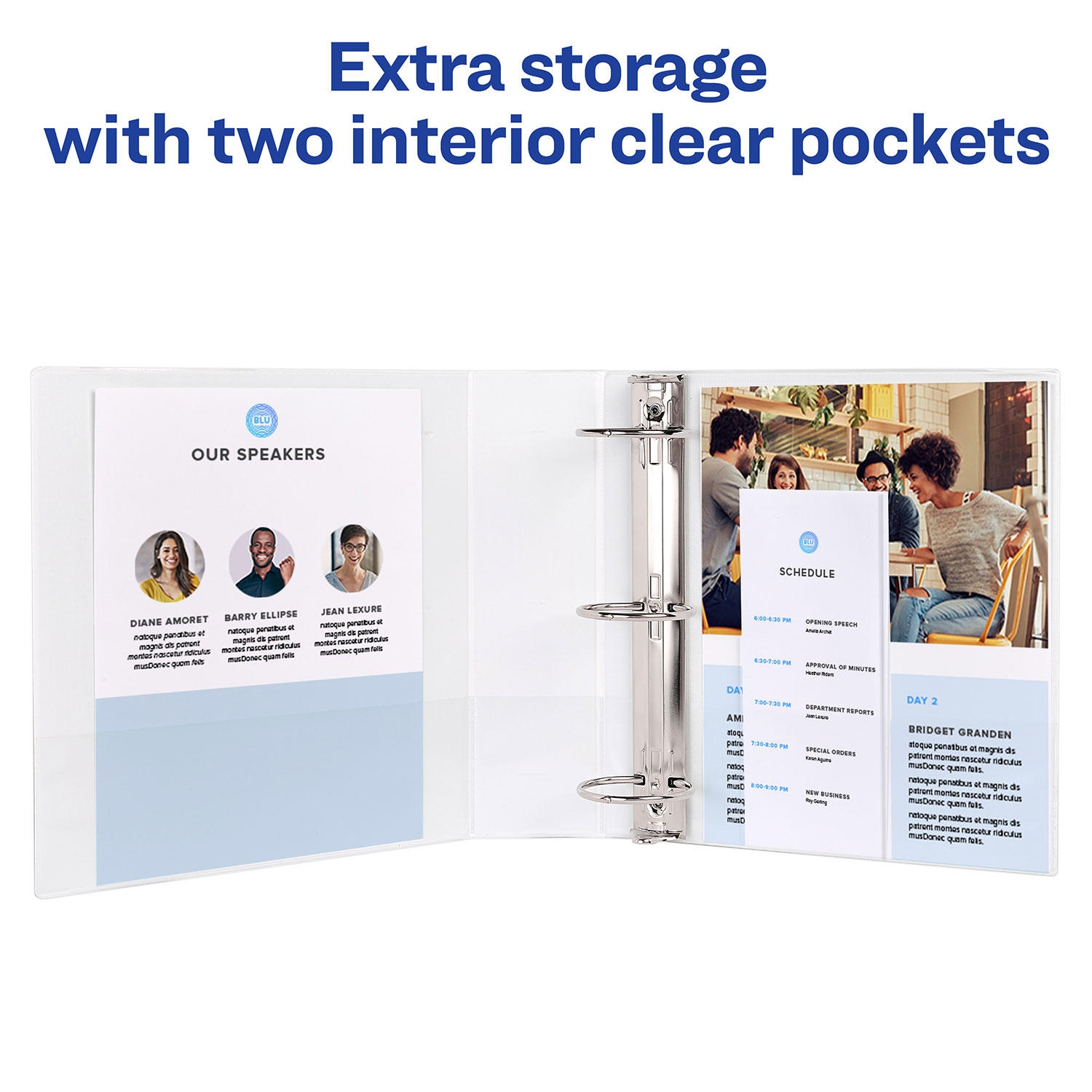 Avery Economy View Binder with Round Rings , 3 Rings, 11 x 8.5, White, Select Size - Image 4