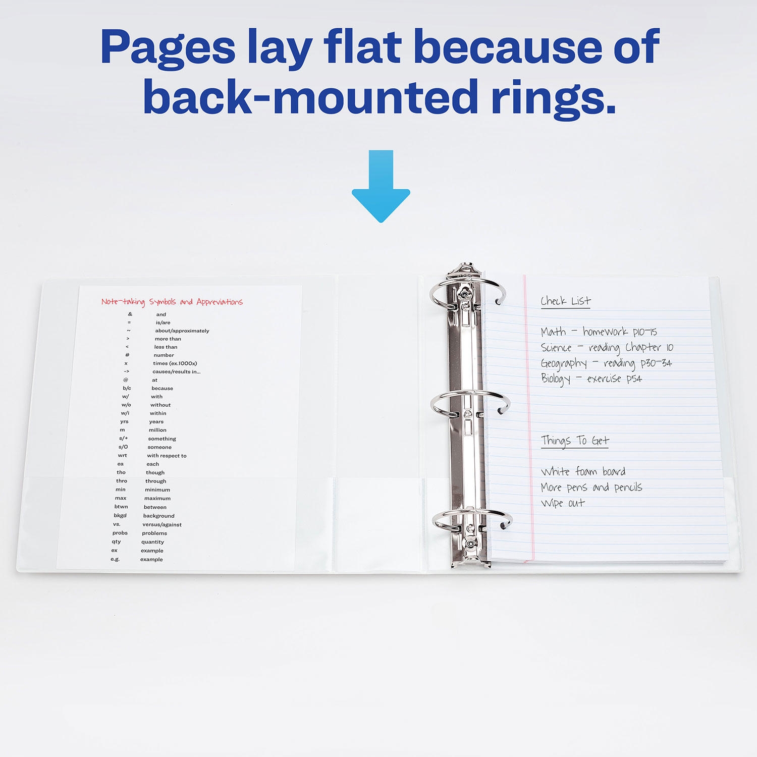 Avery Economy View Binder with Round Rings , 3 Rings, 11 x 8.5, White, Select Size - Image 6