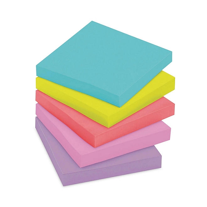 Post-it Notes Super Sticky Pads in Miami Colors, 3 x 3, 70/Pad, 24 Pads/Pack - Image 3