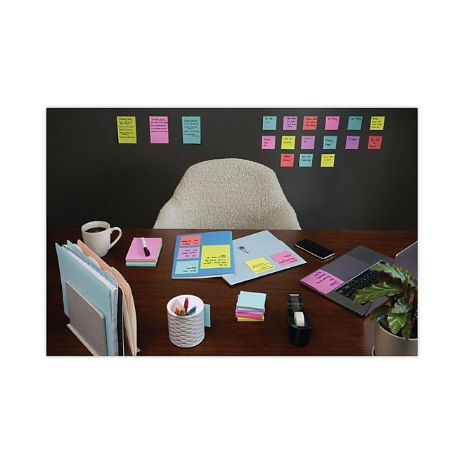 Post-it Notes Super Sticky Pads in Miami Colors, 3 x 3, 70/Pad, 24 Pads/Pack - Image 6