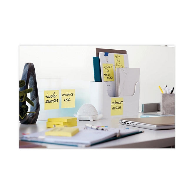 Post-it Notes Super Sticky Pads, 3" x 3", Canary Yellow, 24 Pads, 2,160 Total Sheets - Image 9
