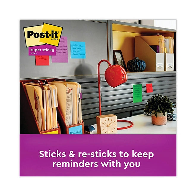 Post-it Notes Super Sticky Pads in Marrakesh Colors, 3 x 3, 70-Sheet, 24/Pack - Image 4