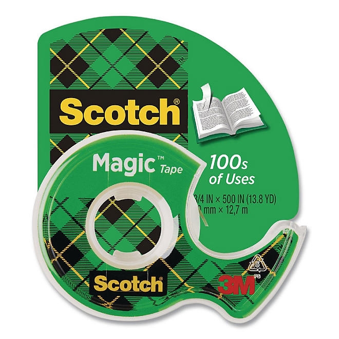 Office Essentials Kit, 7 Pads Assorted Super Sticky Notes, 1 Pack Flags, Roll Magic Tape, Roll Super-Hold Tape, 1 Scissors - Image 8