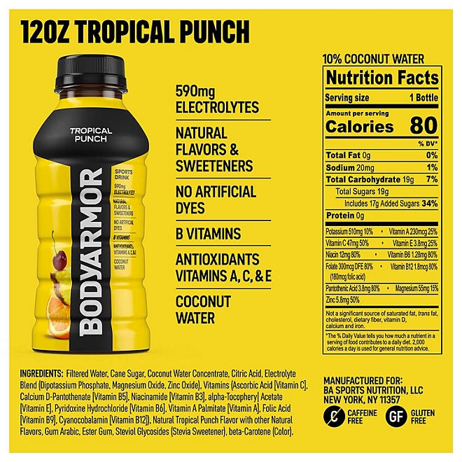 BODYARMOR Sports Drink Variety Pack 12 fl. oz., 24 pk. - Image 4