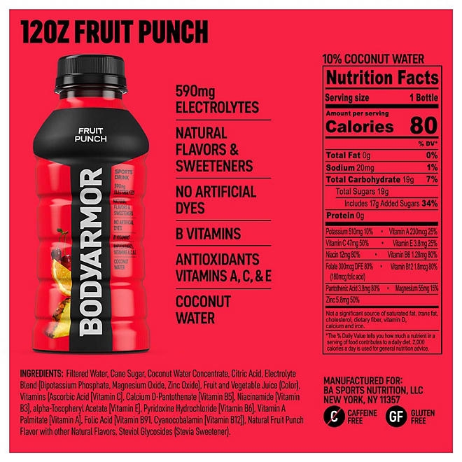 BODYARMOR Sports Drink Variety Pack 12 fl. oz., 24 pk. - Image 5