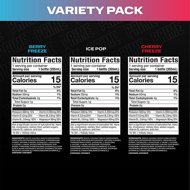 Prime Hydration Drink Variety Pack, 12 fl. oz., 24 pk. - Image 3
