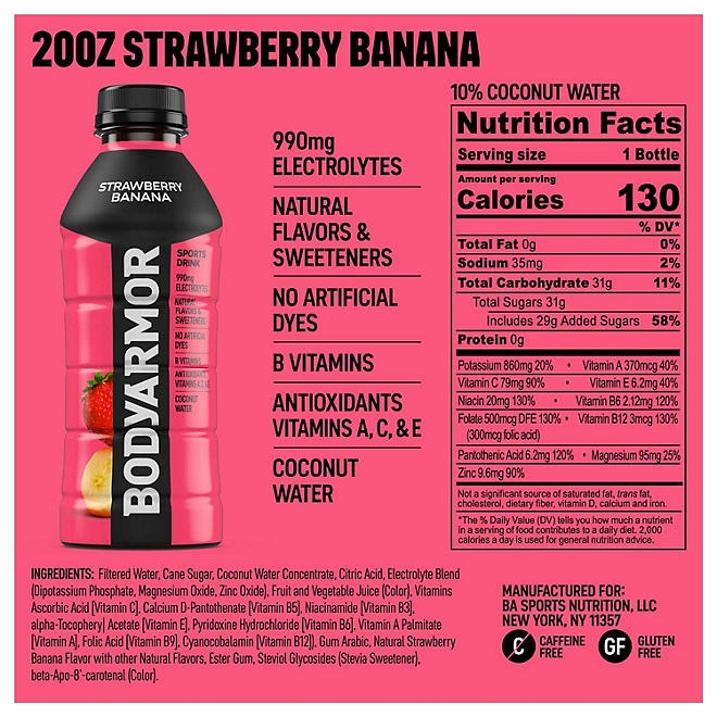 BODYARMOR Sports Drink Variety Pack 20 fl. oz., 18 pk. - Image 3