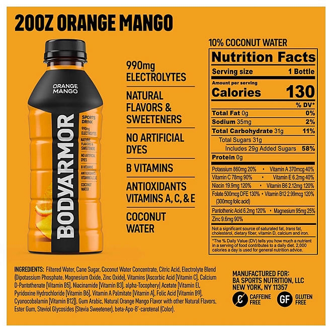 BODYARMOR Sports Drink Variety Pack 20 fl. oz., 18 pk. - Image 4