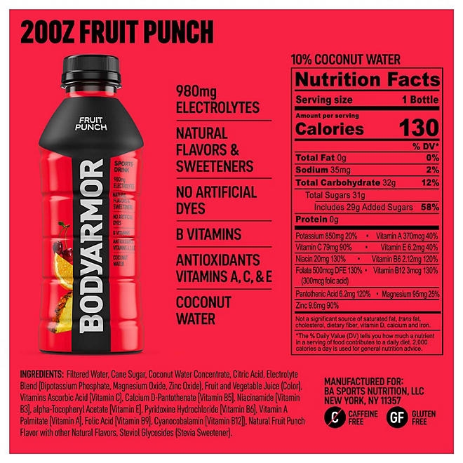 BODYARMOR Sports Drink Variety Pack 20 fl. oz., 18 pk. - Image 5