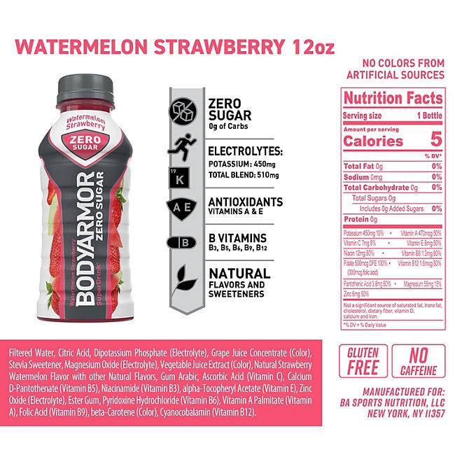 BODYARMOR Zero Sugar Variety Pack, 12 fl. oz. 24 pk. - Image 4