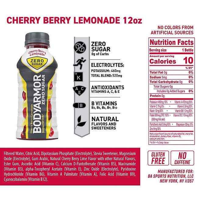 BODYARMOR Zero Sugar Variety Pack, 12 fl. oz. 24 pk. - Image 5