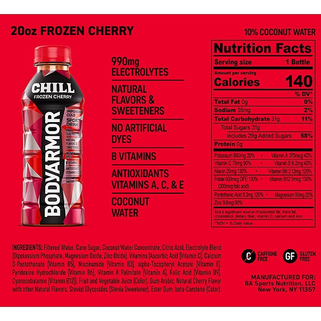 BODYARMOR CHILL Sports Drink Variety Pack 20 fl. oz., 18 pk. - Image 3