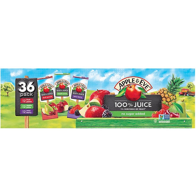 Apple & Eve 100% Juice Variety Pack, 6.75 fl. oz., 36 pk. - Image 2