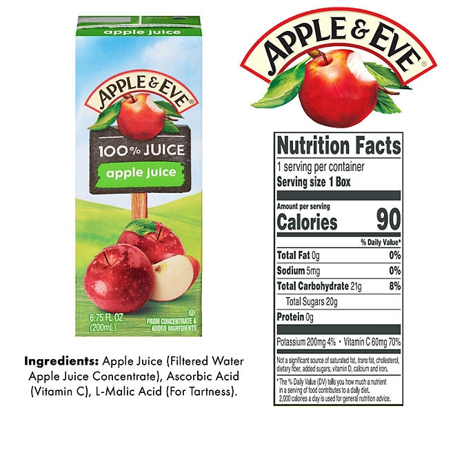 Apple & Eve 100% Juice Variety Pack, 6.75 fl. oz., 36 pk. - Image 3