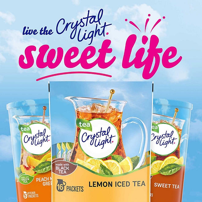 Crystal Light Lemon Iced Tea Naturally Flavored Powdered Drink Mix 16 pk. - Image 10
