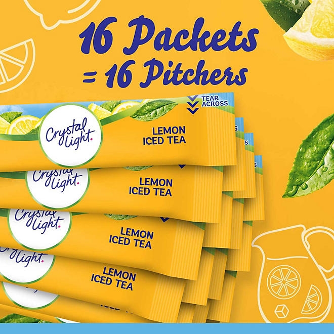 Crystal Light Lemon Iced Tea Naturally Flavored Powdered Drink Mix 16 pk. - Image 11