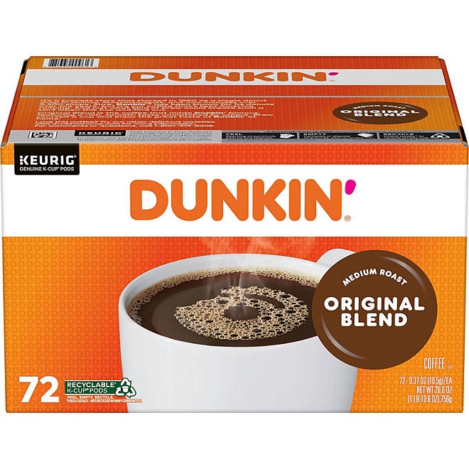 Dunkin' Donuts Medium Roast K-Cup Coffee Pods, Original Blend, 72 ct. - Image 2