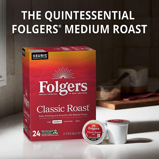 Folgers Classic Medium Roast K-Cup Coffee Pods, 100 ct. - Image 6