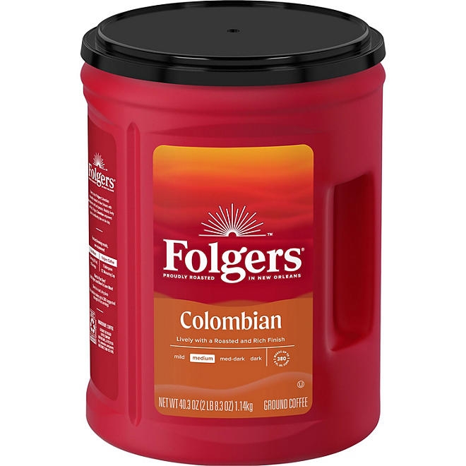 Folgers 100% Medium Roast Ground Colombian Coffee, 40.3 oz. - Image 2