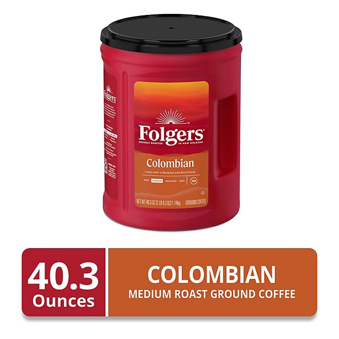 Folgers 100% Medium Roast Ground Colombian Coffee, 40.3 oz. - Image 3