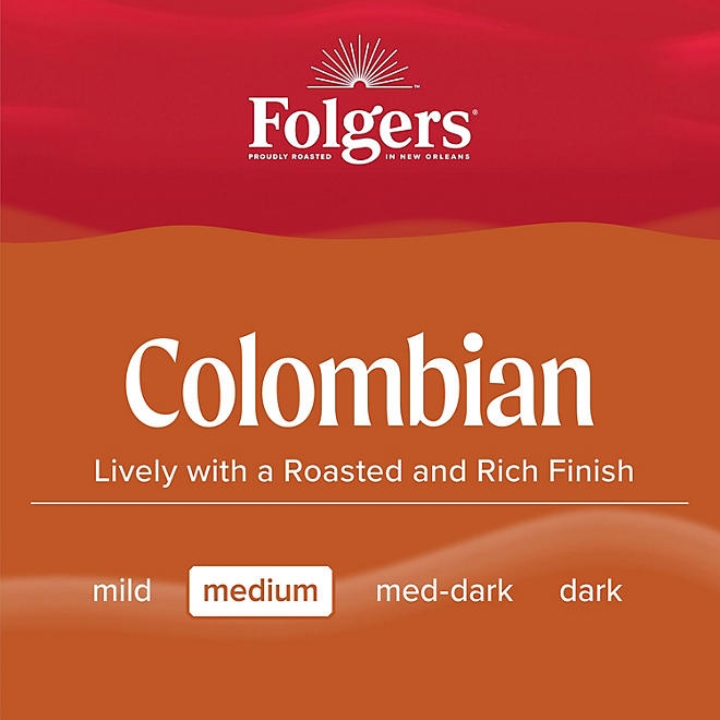 Folgers 100% Medium Roast Ground Colombian Coffee, 40.3 oz. - Image 5