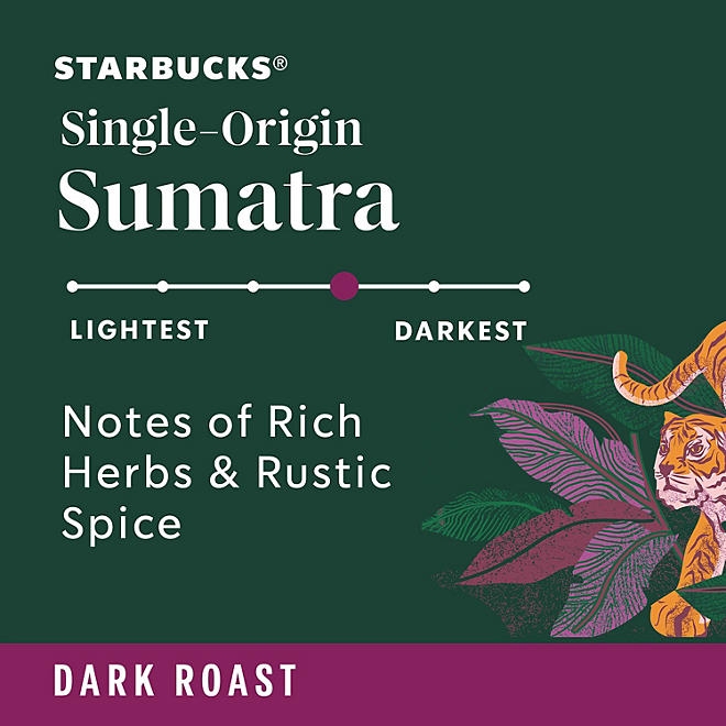 Starbucks Dark Roast K-Cup Coffee Pods, Single-Origin Sumatra, 72 ct. - Image 3