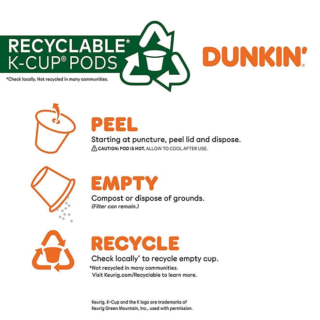 Dunkin' Donuts Decaf Coffee K-Cups, Medium Roast, 54 ct. - Image 6