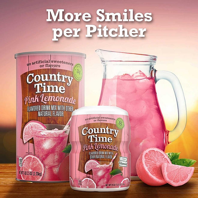 Country Time Pink Lemonade Naturally Flavored Powdered Drink Mix, 5.16 lbs. - Image 6