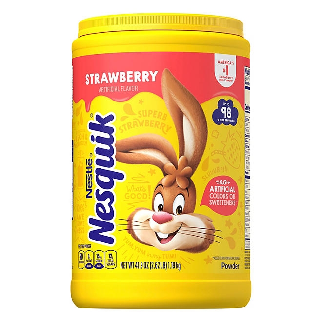 Nesquik Strawberry Powder Drink Mix 41.9 oz. - Image 2