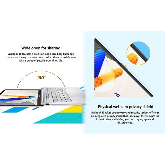 ASUS Vivobook 15.6" FHD Windows Laptop | Intel Core i5 | 12GB RAM | 512GB SSD | 2-Yr Warranty + 1-Yr Accidental Damage Protection - Image 9